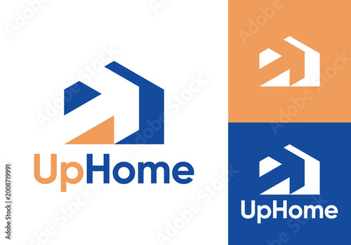 Fotografía home arrow logo design