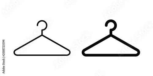 Cuadro en lienzo Clothes hanger icon editable stroke. Linear and flat icons