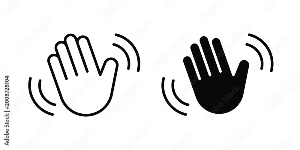 Obraz premium Hello icon editable stroke. Linear and flat icons