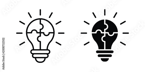 Fotografía Problem solving icon editable stroke. Linear and flat icons