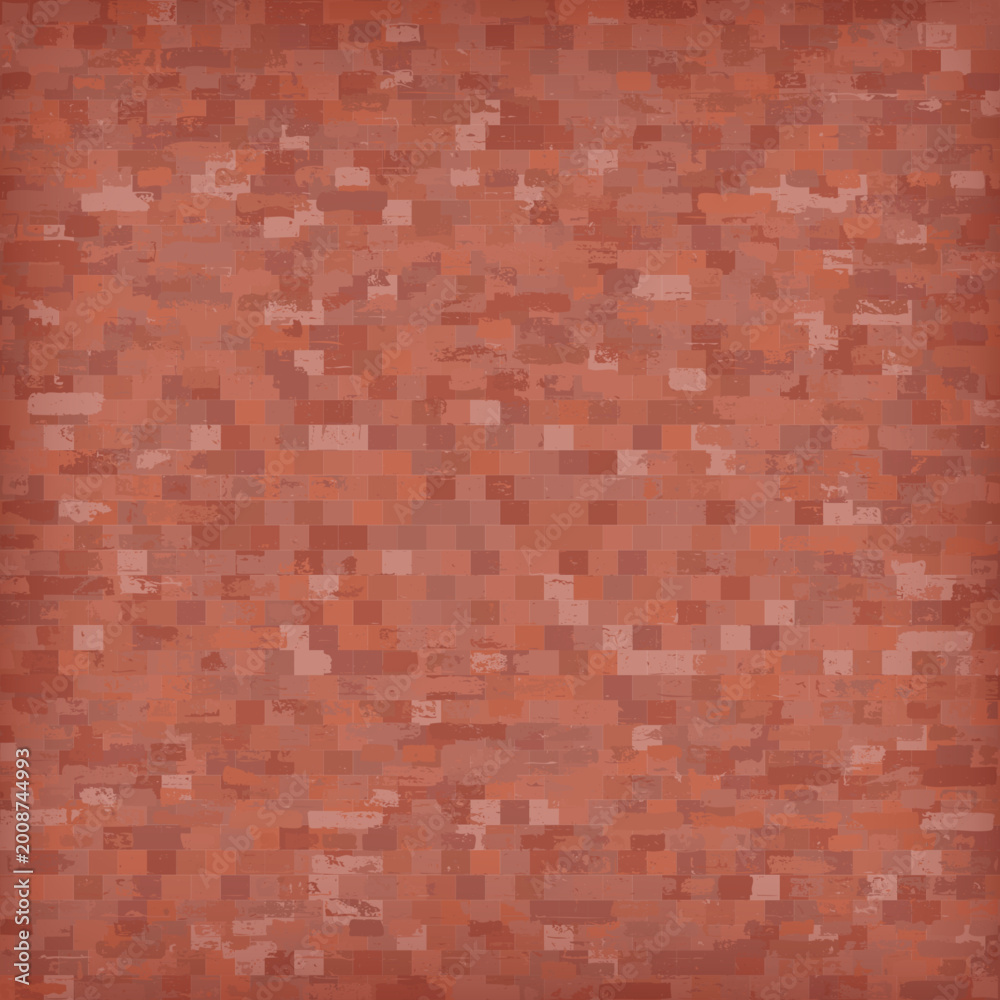 Obraz premium Old Brick Wall Texture Background, Red Brick Blocks Wall, Ancient Bricks Fence