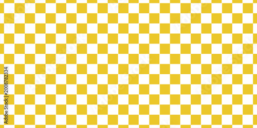 Tableau sur toile Seamless yellow and white checkerboard pattern