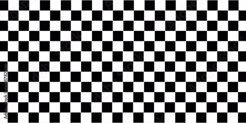 Bild auf Leinwand Seamless black and white checkerboard pattern