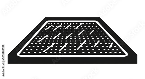 Geoboard with rubber bands for educational math geometry learning