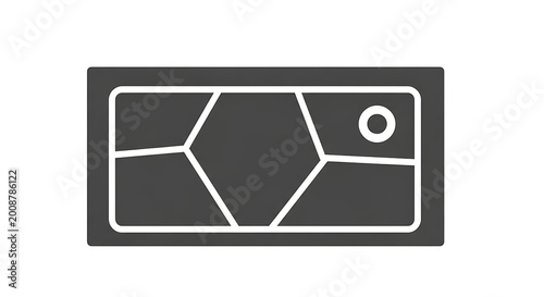 Abstract geometric pattern icon, simple style