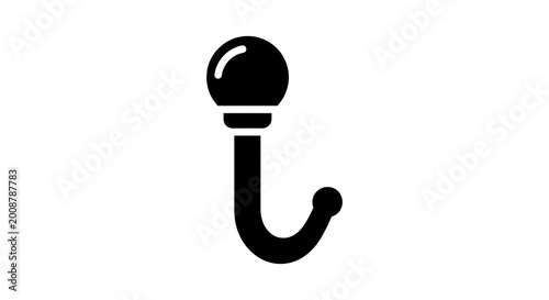 Wall hook icon, coat hanger symbol, vector illustration