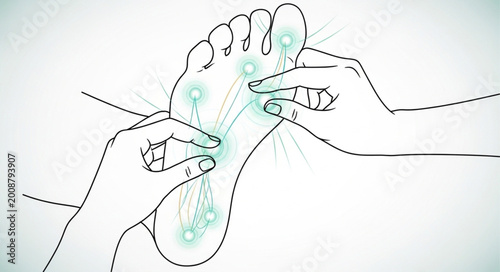 Bild auf Leinwand Medical Foot Examination and Foot Care Procedure.