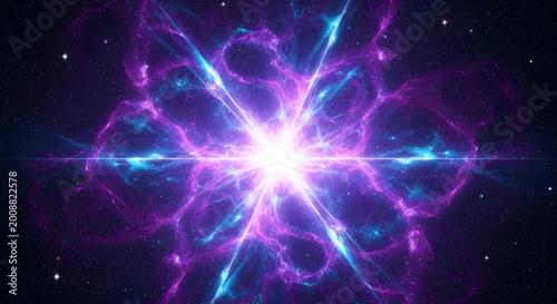 Purple Blue Cosmic Energy Burst