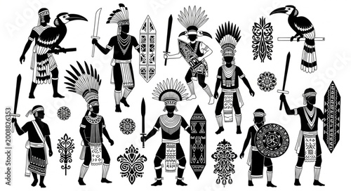 Photos Traditional Indigenous Tribal Dancers and Cultural Attire Display
