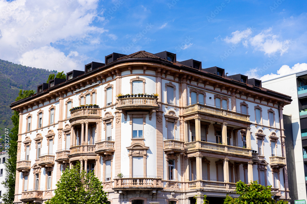 Fototapeta premium the historic center of locarno switzerland