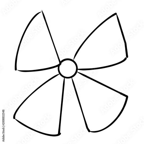 vector illustration of a fan