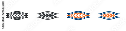 Coronary Stent Icon Set Multiple Style Collection