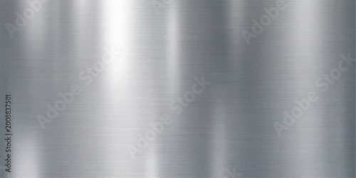 Fotografía Abstract, silvery metallic surface, rendered with soft lighting, creates an interplay of light and shadow, highlighting textures of brushed metal