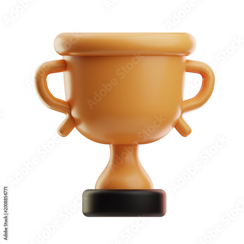 Photos 3D trophy sculpture with ornate handles and detailed base.