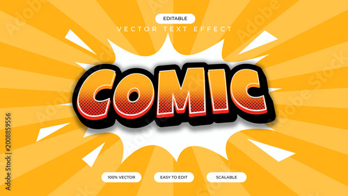 Bilde på lerret Comic Text Effect 01