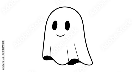 A cute cartoon ghost character