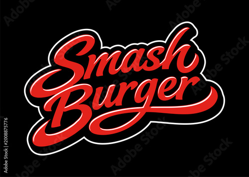 Smash burger logo vector illustration letter