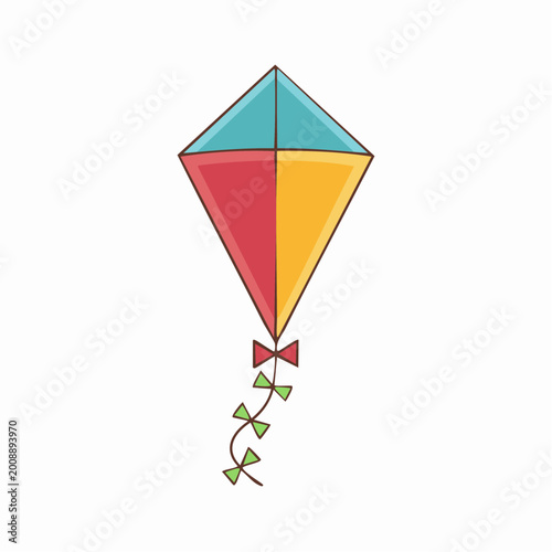 Free Download Colorful Diamond Kite Illustration - GFXLoad