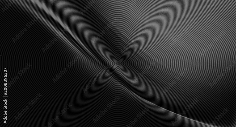 Fototapeta premium abstract black gradient background with concentric line pattern