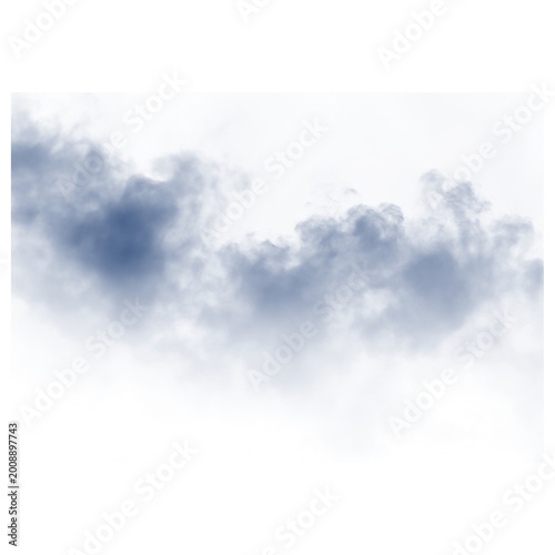 Abstract Dark Blue Smoke Mist Cloud on Black Background for Cinematic Atmospheric and Mysterious Design