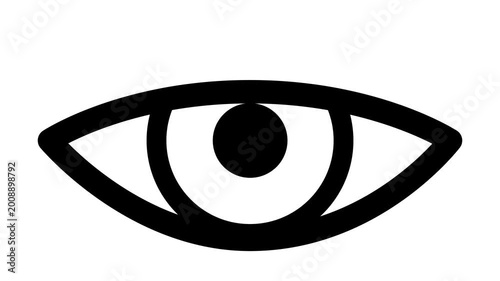 Simple eye icon animation, outline