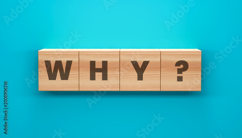 Εκτύπωση καμβά Question Mark Inquiry Concept With Wooden Letter Blocks Representing Curiosity P
