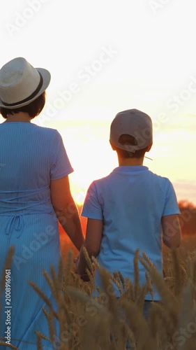 happy family, parents man woman holding children hands sunset park, mother father parents kid outdoors nature, family camping under stars, sunset family photoshoot, parents teaching kids, joy in