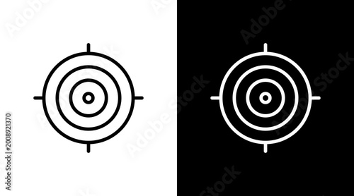 Target White Icon Set Design