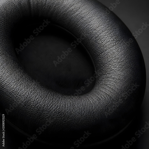 Cozy Ear Cushion Close-up: An intimate close-up of a luxuriously soft ear cushion, evoking comfort and tranquility.