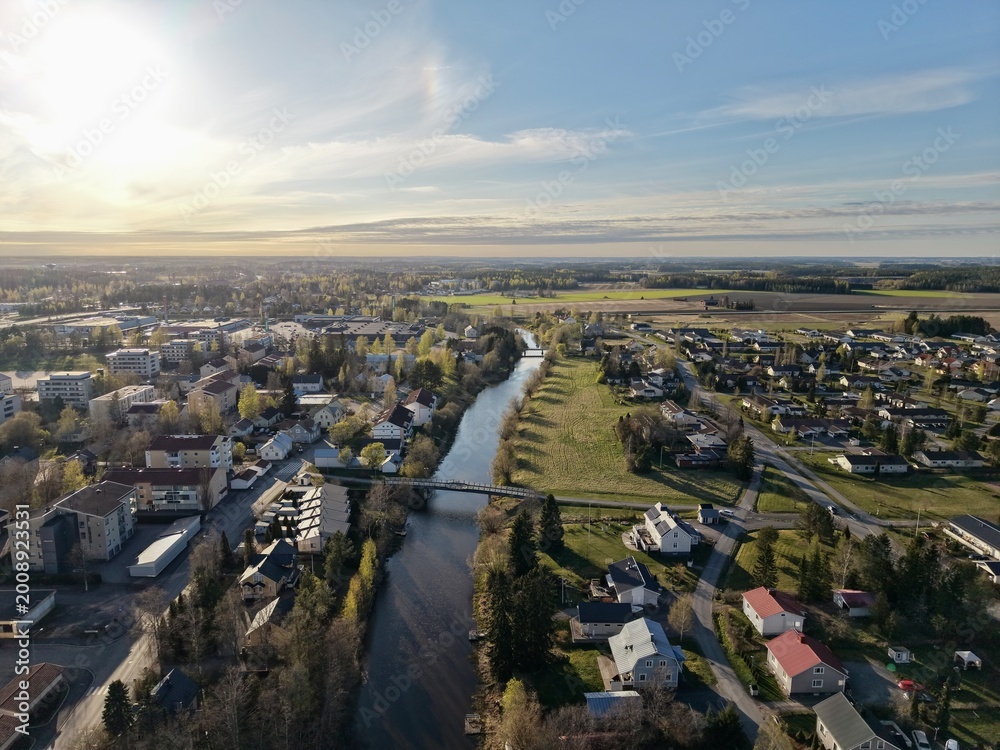 Fototapeta premium City with river