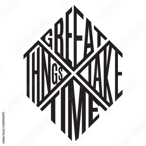 Fotografía Inspirational quote typography design.