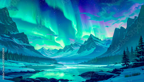 mountain landscape with blue sky