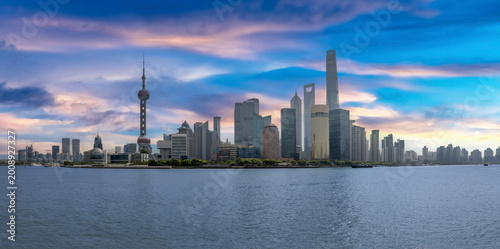 Canvas Print 18 April 2026 colourful Sunset Sunrise Skies over Shanghai the Bund in China wit