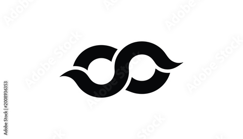 Endless Connection: A sleek, modern emblem of infinity, interlocked and flowing with seamless continuity, suggesting an unbreakable bond and infinite potential.