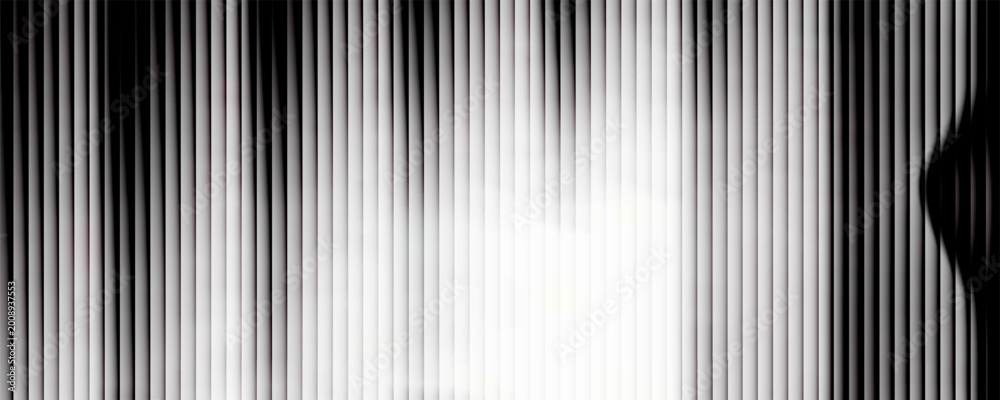 Obraz premium Transparent corrugated plastic ribbed glass background with abstract line patterns. 3D gradient light effects for retail windows or architectural panels.