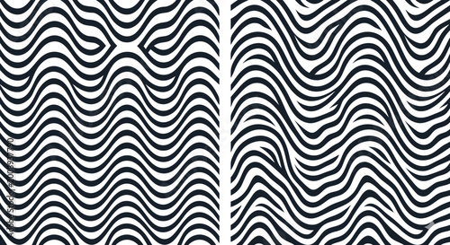 фотографія Wavy parallel lines Op Art sinusoidal wave pattern