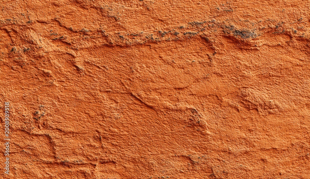 Fototapeta premium Close-up Texture of a Rough, Weathered Orange Brick Surface.