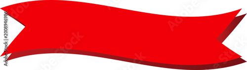 Free Download Red banner ribbon strip with bend flat design, Stamp, Banner, Label, Button . Vector Stock , ribbon tape decoration, shape red banner, isolated on transparent background, Use for web site, brochure. - GFXLoad