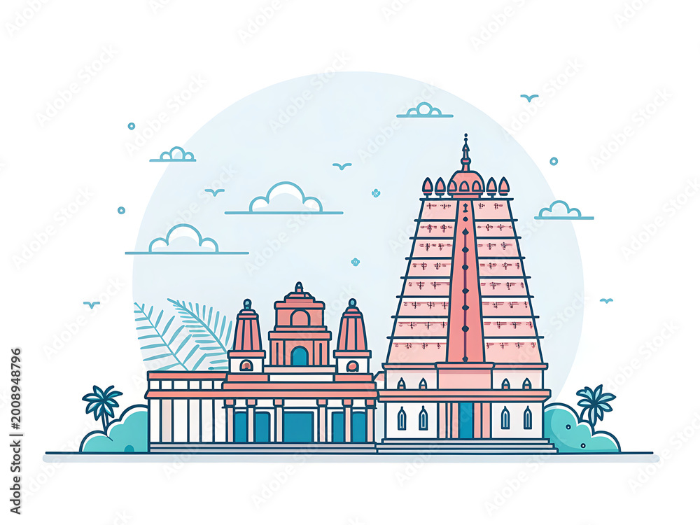 Fototapeta premium Meenakshi Amman Temple,