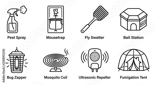 Foto Pest control tools and methods for eliminating insects and rodents from home and garden