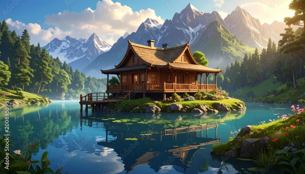 Obraz premium Mountain house