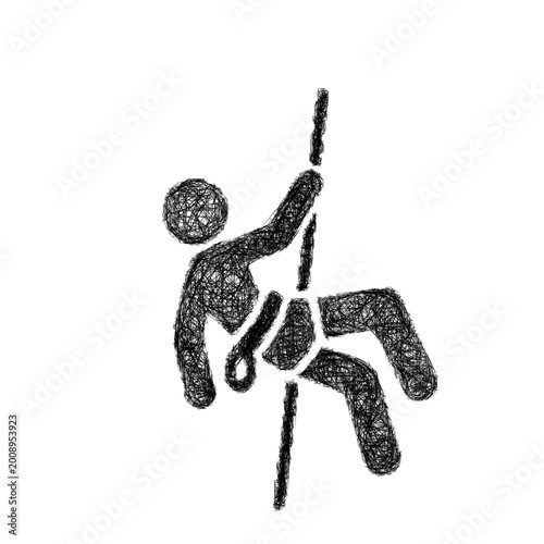 Tableau sur toile Sketch climber icon design