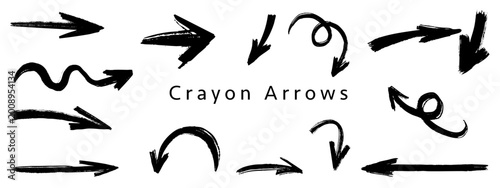 Fotografie Crayon ink scrapbook arrow illustration