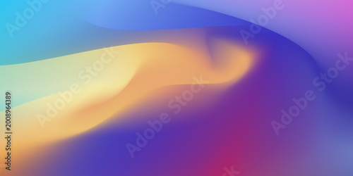 Tableau sur toile Soft blue and teal abstract gradient with subtle orange accents gradient backgro