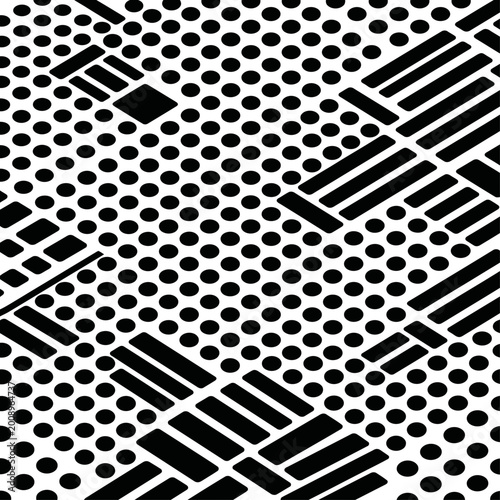Black and white isometric pattern of Japanese tactile paving for visually impaired