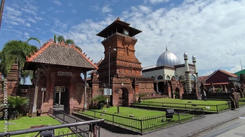 The Menara Kudus Mosque, adjacent to the entrance to Sunan Kudus' tomb. Kudus, Central Java, Indonesia