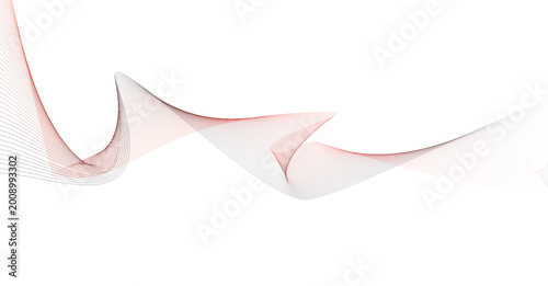Abstract red dotted wave mesh pattern on plain white background for minimalist graphic design and digital art with abstract