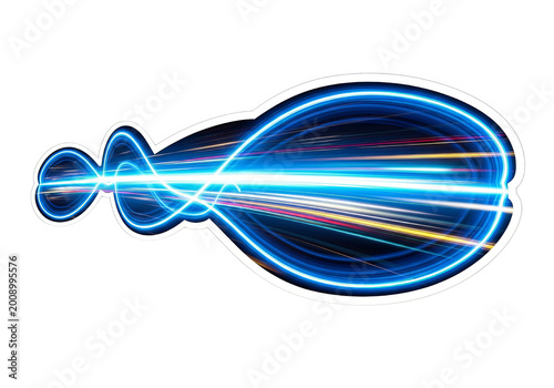 Abstract Blue Light Trails ...
