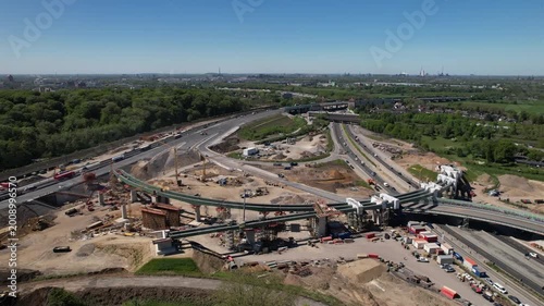Duisburg Kreuz Kaiserberg - Bauarbeiten Autobahn A3 und A40