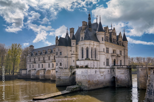 Obraz na plátně The Château de Chenonceau, also known as the ladies' castle, is a 16th-century residential-style castle located in the French commune of Chenonceaux, in the Indre-et-Loire department